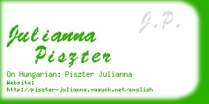 julianna piszter business card